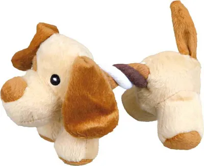 Obrázek produktu pro Trixie Plyšový pejsek/slon s bavlněnou šňůrou 17cm