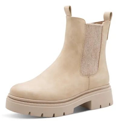 Immagine prodotto di Stivali Chelsea da donna MARCO TOZZI, con cerniera, color beige, taglia 37 EU