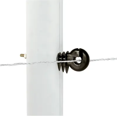 Produktbild von 25 Stück Ringisolator für Rohrpfahl metrisches Gewinde M6 x 80 mm verzinkte Stütze