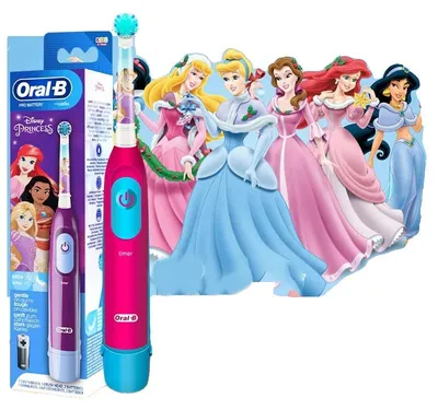 Image de Brosse à dents électrique, nettoyage doux, minuteur intégré, princesse