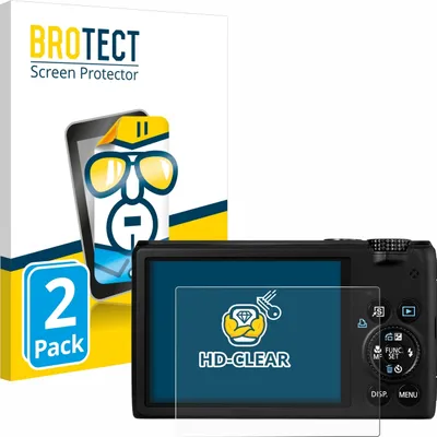 Produktbild von 2x Für Canon PowerShot S95 Schutzfolie BROTECT Displayschutz Display Schutz Folie Klar Transparent