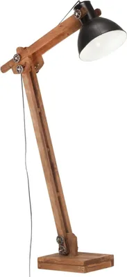 Produktbild von vidaXL Stehlampe Schwarz Mango Massivholz E27