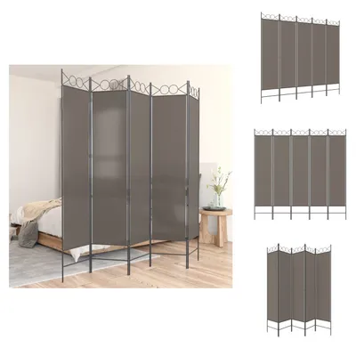 Obrázek produktu pro vidaXL 5dílný paraván antracit 200x220 cm látka - rozdělovač místností