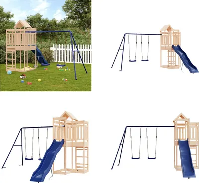 Produktbild von vidaXL Spielturm Massivholz Kiefer - Spielturm - Spieltürme - Kletterturm - Klettertürme
