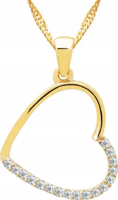 Image de Collier en or avec pendentif cœur, amour du cœur, ARGENT 925