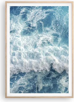 Produktbild von Gerahmtes Poster - Rahmen in heller Eiche - Meer Welle Ozean - 70x100 cm - Wand Bild - Wanddeko - Wandbilder - Wandposter - Bilderrahmen - Bilder - Kunstdruck - Wandbild - P2NPA70x100-4067