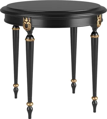 Produktbild von Casa Padrino Luxus Barock Beistelltisch Schwarz / Antik Gold Ø 60 x H. 60 cm - Edler runder Tisch im Barockstil - Barock Wohnzimmer Möbel