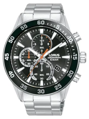 Produktbild von Herren Sportuhr RM321JX9 Chronograph Quarz Edelstahl schwarz 100m wasserdicht