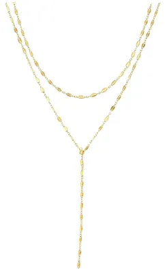 Produktbild von Oykrueats Y Lange Halskette Damen,Layering Gold Kette,Y Kette Gold für Frau