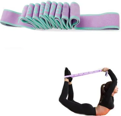 Produktbild von Übungsband - Fitnessband - Widerstand - Yoga - Loop - Pilates - Physiotherapie - Dehnung (85 x 4 cm)