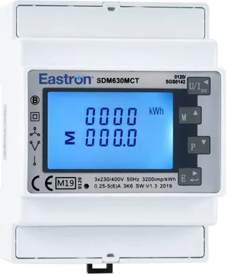 Obrázok produktu pre Eastron SDM630MCT- 40mA elektromer, trojfázový