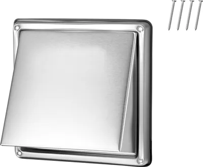 Immagine prodotto di SucceBuy griglia di ventilazione in acciaio inox, 162x162x121mm, cofano per l'aria di scarico con griglia di protezione, cofano di protezione dalle intemperie per bagno, garage, cucina, cantina e casa (argento)