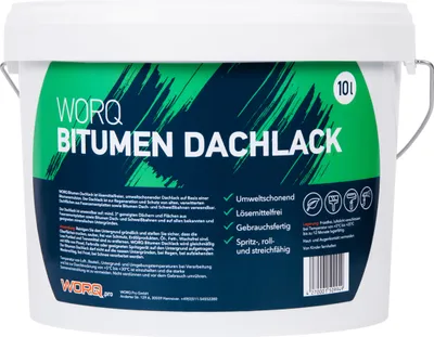 Produktbild von Worq Bitumen Dachlack & Isolieranstrich Bitumenanstrich Dach Abdichten