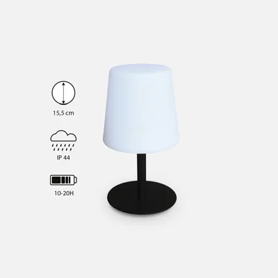Produktbild von sweeek - TISCHLAMPE LED 28CM Ø 16CM - LAMPADA S COLOR - Schwarz