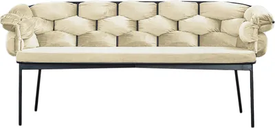 Produktbild von KAWOLA Bank MONTY Sitzbank 240cm Velvet cremeweiß