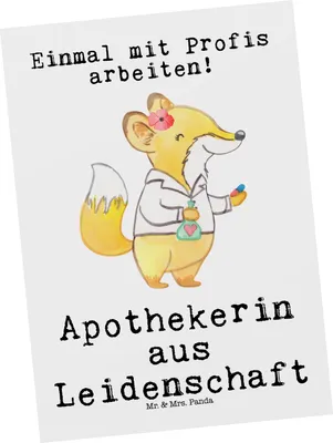 Produktbild von Mr. & Mrs. Panda Grußkarte Apothekerin Leidenschaft - Weiß - Geschenk, Lustig, Spruch, Postkarte, Kunstkarten, Approbation, Ansichtskarten, Staatsexamen, Ansichtskarte