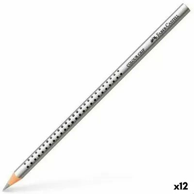 Zdjęcie produktu dla 12x Faber-Castell 112482 Ołówek kolorowy Colour GRIP srebrny