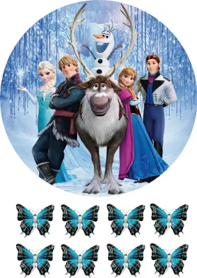 Produktbild von Eiskönigen Elsa №4 Tortenaufleger, Geburtstag, Kuchen decko