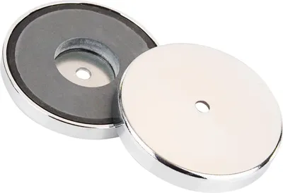 Produktbild von Tifler Rundmagnet mit Chromblende, bis 43 kg, Ø 81 mm
