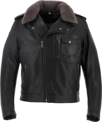Produktbild von Helstons Perco Motorrad Lederjacke, schwarz, L