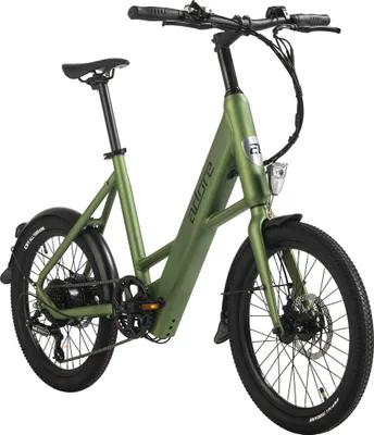 Produktbild von ADORE E-Citybike 20" Alu Kompaktfahrrad C-200 Compact Bike Heckmotor 45NM / 10,4Ah Metallic-Grün matt adore-bikes 181E