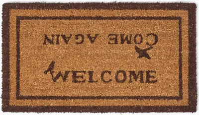 Obrázek produktu pro HOMESCAPES Oboustranná rohožka Welcome - Come Again 100% kokosové vlákno