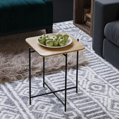 Zdjęcie produktu dla Skye Decor, Shb-005, stolik kawowy, 100% DREWNA, czarny, 46 x 46 x 56 cm