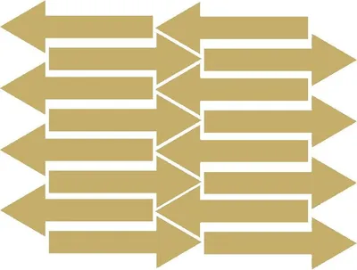 Productafbeelding van Pijlstickers, 20x7 cm, 16 stuks, matgouden stickers
