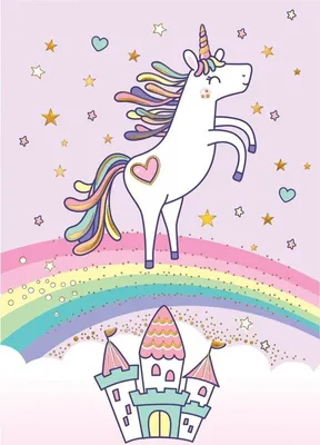 Produktbild von Mini-Sammelheft B8 „Einhorn und Regenbogen“ mit Umschlag