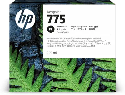 Produktbild von HP 775 Fotoschwarz Druckerpatrone, 500 ml, HP DesignJet Z6 Pro Drucker, Thermal Inkjet, Schwarz, Singapur, 152 mm, 64 mm