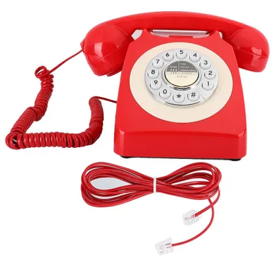 Image de Téléphone rétro, vintage, antique, pour hôtel, avec redial, mains libres, téléphone fixe, idéal pour bureau