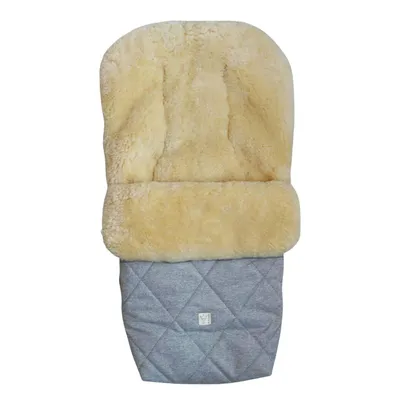 Produktbild von COOSY Lammfell Fußsack Fb. light grey melange