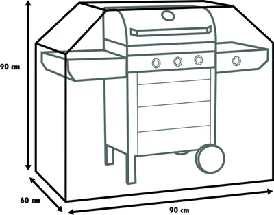 Produktbild von Primaster Schutzhülle für Gasgrills und Grillwagen 90 x 60 x 90 cm
