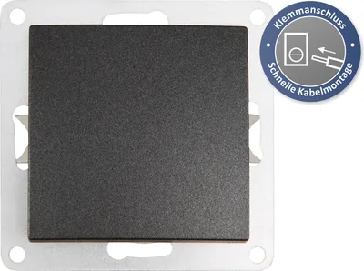 Produktbild von Wechselschalter McPower ''Flair'', 250V/10A, UP, Klemmanschluss, anthrazit