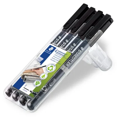 Produktbild von STAEDTLER Lumocolor 318 permanent-Universalstift F (0.6mm) Box mit 4 Stiften
