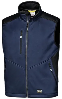 Obrázok produktu pre Sir Safety GUINEA Pánska pracovná vesta z softshellu a flisu s reflexným lemovaním, 3XL, tmavomodrá