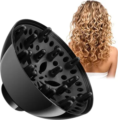 Produktbild von Universal-Haardiffusor fš¹r lockiges Haar, schwarzer Haartrockner-Diffusor, fš¹r Haartrockner, anpassbar fš¹r Haartrockner mit Dš¹se, Haartrockner-Zubeh?r, fš¹r lockiges Haar