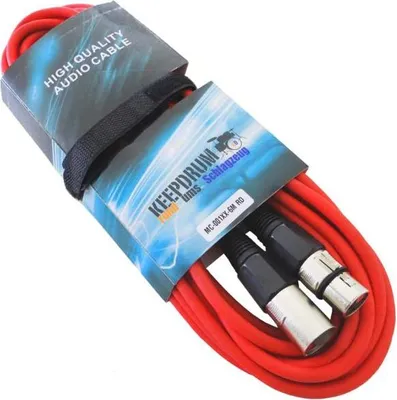 Zdjęcie produktu dla keepdrum MC-001XX RD 6m kabel mikrofonowy XLR czerwony