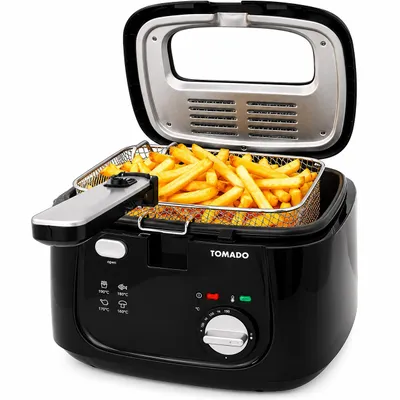 Produktbild von Tomado TDF2501B Fritteuse 2,5 Liter - Anti-Geruchsfilter - 1800 Watt