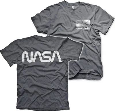 Produktbild von NASA Black Flag T-Shirt - XX-Large - Dark-Heather