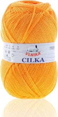 100g Strickgarn CILKA by VLNIKA Klassikgarn Strickwolle mit Schimmereffekt, orange