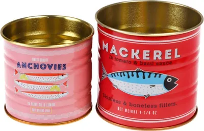 Produktbild von Mini Aufbewahrungsdose Fisch Retro Vintage 2er Set
