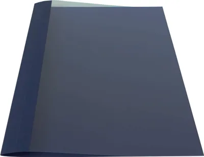 Produktbild von Ösenmappe, Leinenstruktur, 6 mm, Farbe nachtblau, glasklare Folie, VPE= 100 St.