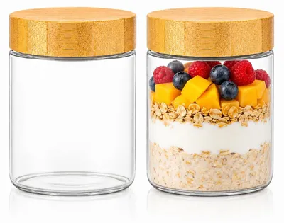 Einmachgläser 2x 500 ml mit Deckel, luftdicht, Meal Prep