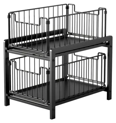 Immagine prodotto di Organizzatore per cucina - Cassetto estraibile - Scaffale estraibile - Portaoggetti per cucina - Scaffale per cucina - Doppio livello