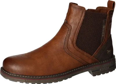 Produktbild von Mustang Herren Stiefelette Chelsea Boot Gummizug Stretcheinsatz 4201-502, Größe:41 EU, Farbe:Braun