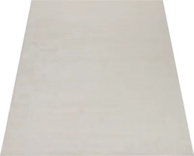 Produktbild von Teppich Für Wohnzimmer Einfarbig Kurzflor Schlicht Und Modern, In Creme Grösse 120x170 cm
