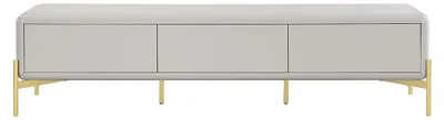Produktbild von TV-Möbel mit 3 Schubladen aus MDF - Beige und Gold - LYBAKA