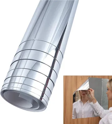 Produktbild von Selbstklebender Spiegel – Spiegelfliesen – 50 x 100 cm – 0,2 mm – Flexible Spiegelplatten – Spiegel-Wandaufkleber – Wandspiegel – Spiegelaufkleber