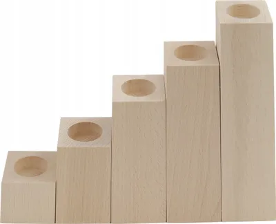 Immagine prodotto di Set di portacandele rettangolari in legno di faggio